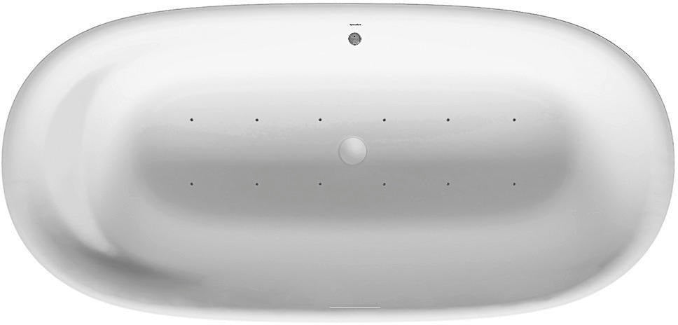 DURAVIT Cape Cod Whirlwanne 1855x885 mm freistehend mit Air-System, 1 Rückenschräge, Weiß Matt