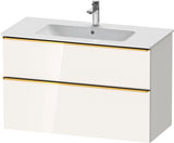 DURAVIT D-Neo Waschtischunterbau 1010 mm Eiche Schwarz mit Bronze Griff