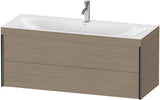 Duravit XViu c-bonded Waschtischunterschrank 1200 mm Eiche mit 2 Schubkästen und Waschschüssel