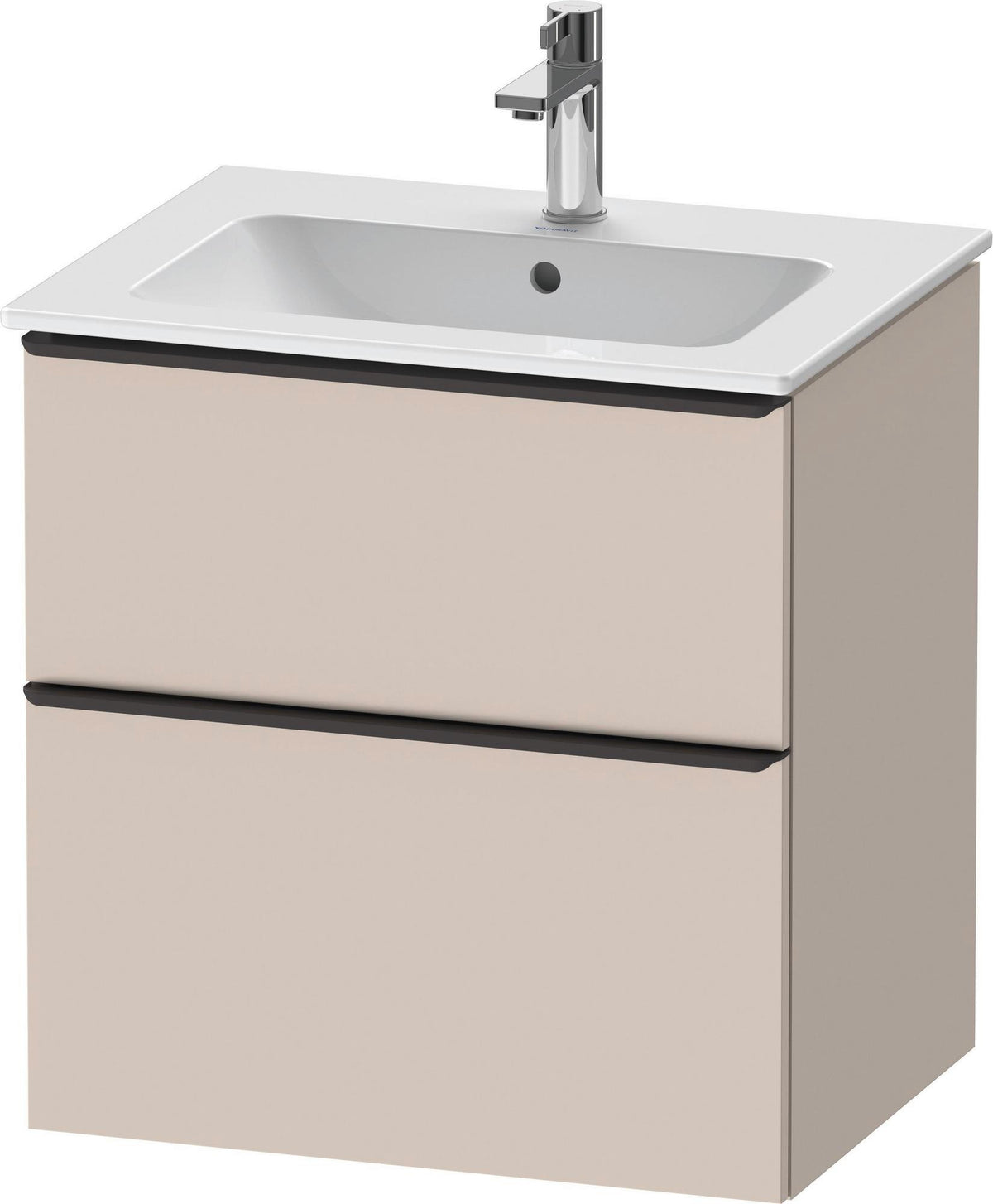 DURAVIT D-Neo Waschtischunterbau 610 mm Eiche Schwarz mit Bronze Griff – wandhängend