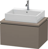 Duravit L-Cube Konsolenwaschtischunterbau 720 mm betongrau matt mit 1 Auszug und Tip-on-Technik