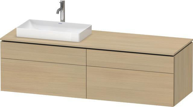 DURAVIT L-Cube Waschtischunterbau 1620 mm Amerikanisch Nussbaum mit Tip-On-Technik