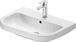 Duravit D-Code Waschtisch 650x460mm Weiß mit Überlauf, 1 Hahnloch, wandhängend