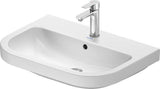 Duravit D-Code Waschtisch 650x460mm Weiß mit Überlauf, 1 Hahnloch, wandhängend