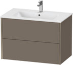 flannel grey seidenmatt / Mitteldichte Faserplatte (MDF) / 2Schubk.,champ.matt/flan.grey