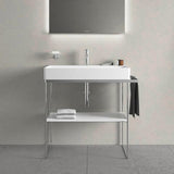 Duravit DuraSquare Metallkonsole höhenverstellbar mit Handtuchhalter links/rechts, chrom