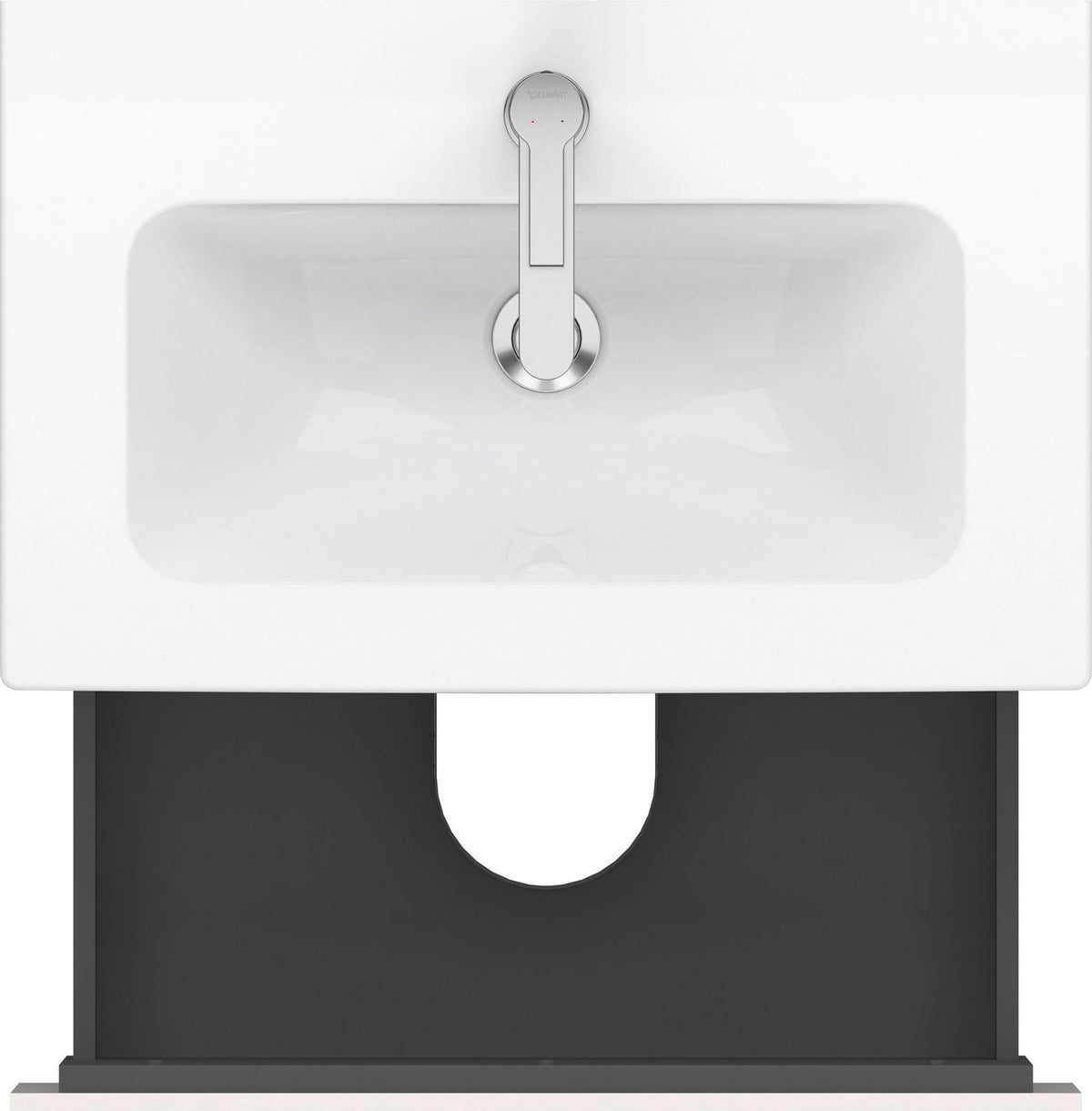 Duravit L-Cube Waschtischunterbau 620 mm Weiß Matt mit 2 Schubkästen und Tip-On Technik