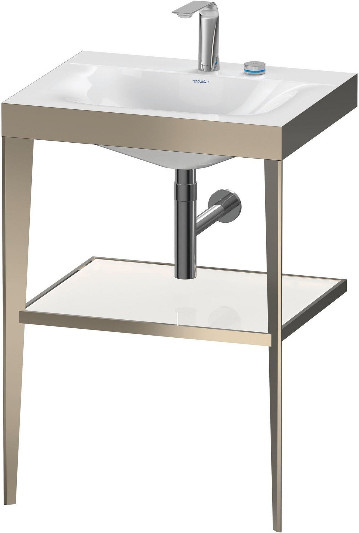 DURAVIT XViu c-bonded Waschtischset 600 mm champagner matt apricot pearl
