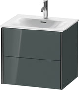 DURAVIT XViu Waschtischunterbau wandhängend 610 mm, 2 Schubladen, dolomiti grey hochglanz