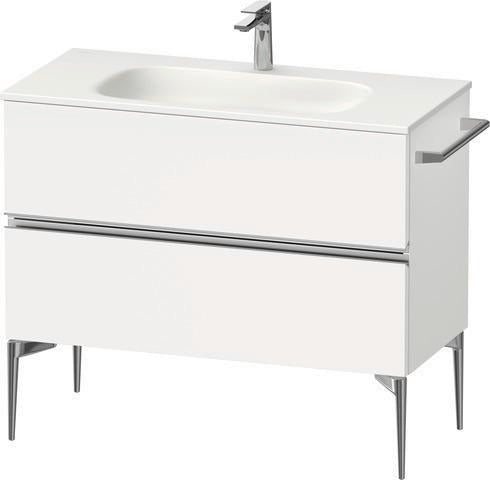 DURAVIT Sivida Waschtischunterbau 1010 mm Nussbaum mit 2 Schubkästen und Soft-Close