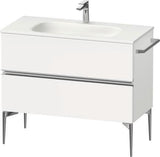 DURAVIT Sivida Waschtischunterbau 1010 mm Nussbaum mit 2 Schubkästen und Soft-Close