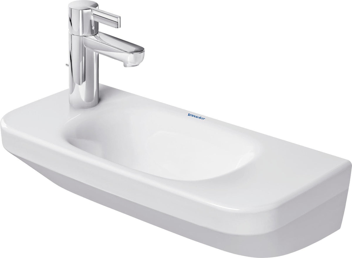 DURAVIT DuraStyle Handwaschbecken 500 mm weiß mit WonderGliss, ohne Überlauf, Hahnloch links