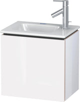 Duravit L-Cube Waschtischunterbau wandhängend 420 mm taupe matt, 1 Tür links