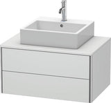 Duravit XSquare Waschtischunterbau 800 mm, 2 Schubkästen, s-matt, Eiche Ahorn
