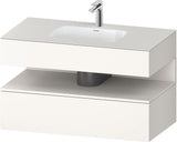 DURAVIT Qatego Einbauwaschtisch mit Konsolenwaschtischunterbau 1000 mm, 1 Auszug, antibakteriell