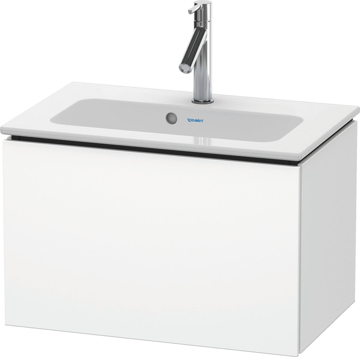 DURAVIT L-Cube Waschtischunterbau 620 mm, 1 Auszug, Weiß Matt, Wandmontage