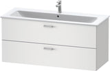 Duravit XBase Waschtischunterbau wandhängend 600 mm, 2 Schubkästen, weiß matt, Soft-Close