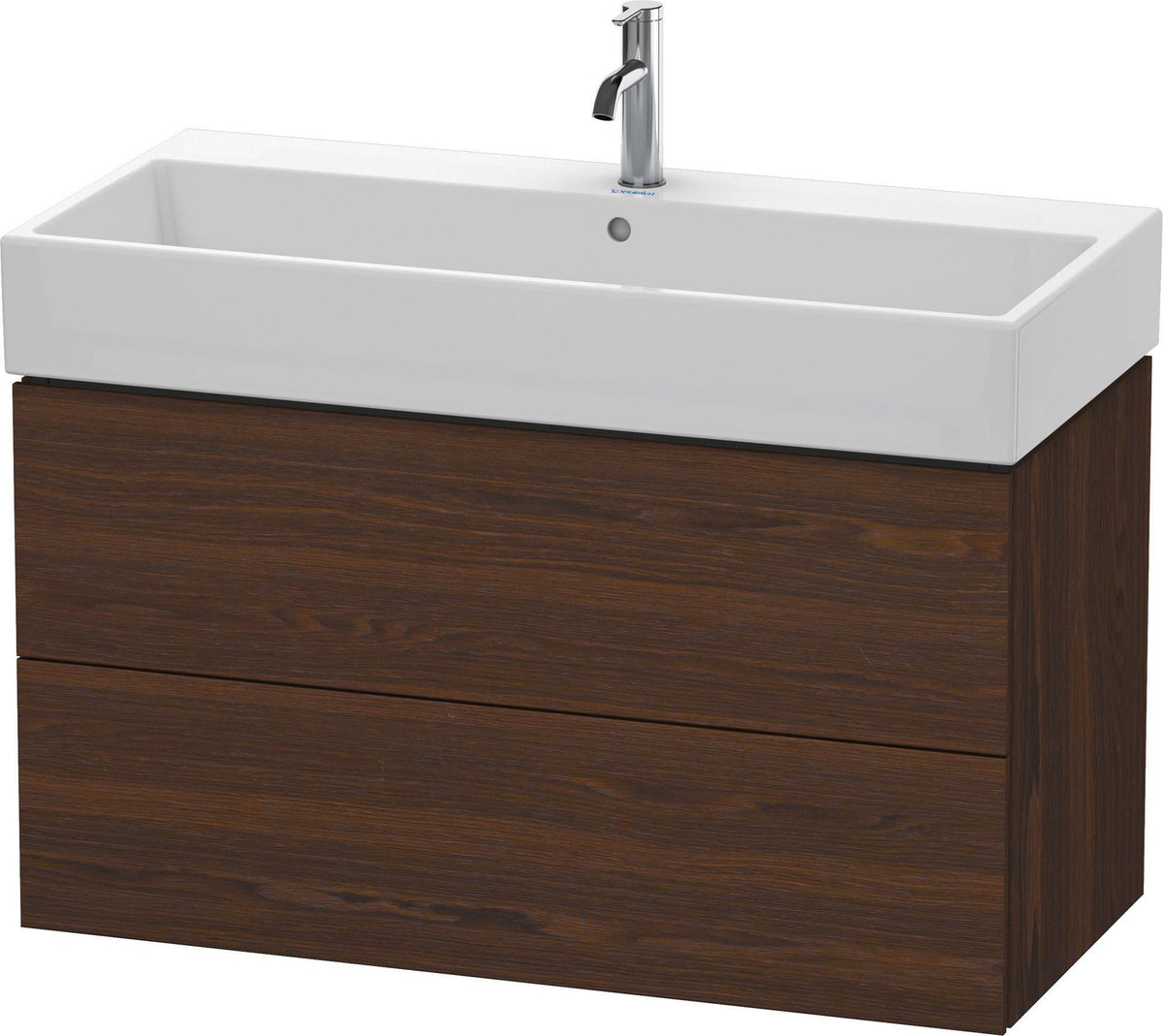 DURAVIT L-Cube Waschtischunterbau 984 mm, 2 Schubkästen, Weiß Matt, Wandmontage