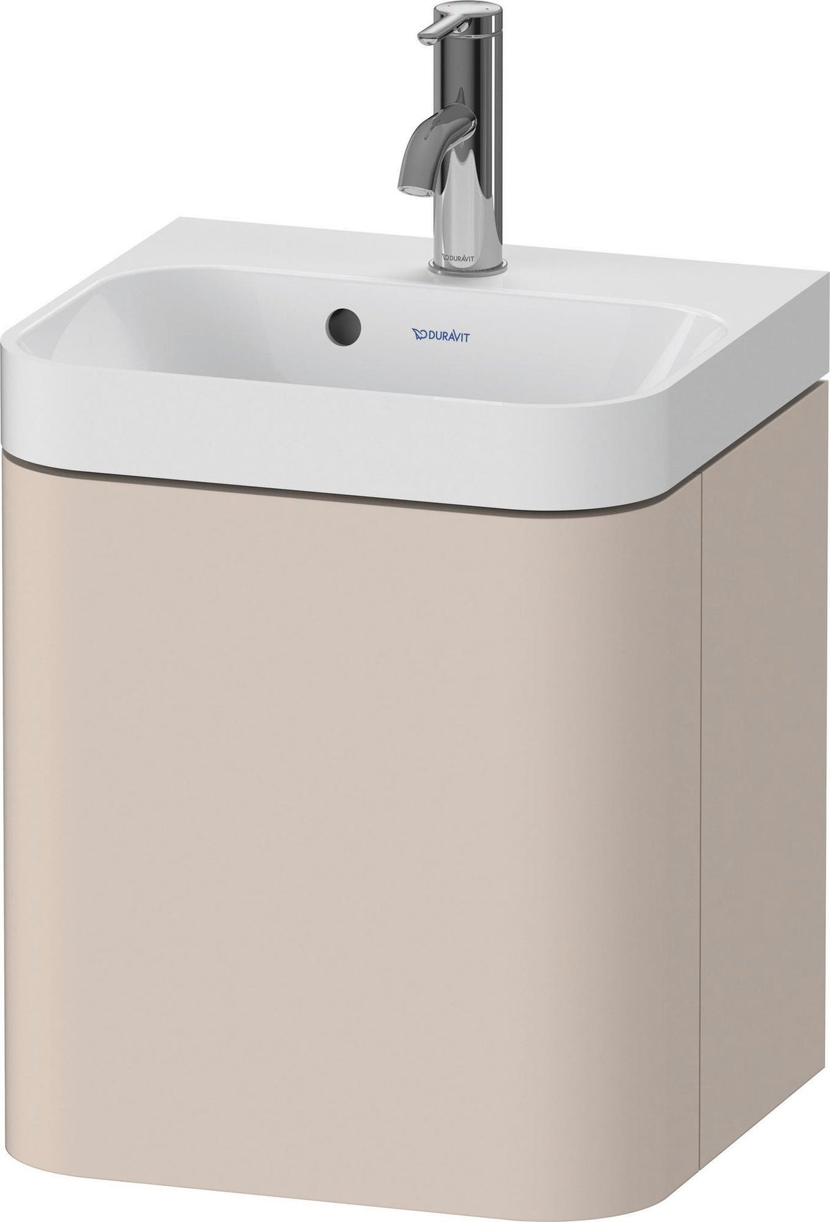 Duravit Happy D.2 c-shaped Waschtisch-Set wandhängend, 1 Tür links, Taupe