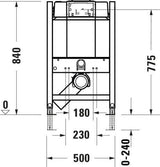DURAVIT DuraSystem WC-Element Basic 84 cm – Vorwand-Installation mit Dual-Flush-Technologie