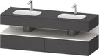 weiß / QA EWT m.Kon-WTU,1600x550x600mm,WPl:2 Ni-Bel,Graphit Matt,Ni:Weiß Superm.,Dek