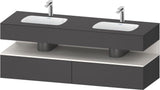 DURAVIT Qatego Studio F. A. Porsche Waschtischset 1600 mm mit Konsolenwaschtischunterbau, 2 Auszüge