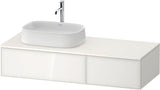 DURAVIT Zencha Konsolenwaschtischunterbau Eiche Anthrazit 1300 mm mit 2 Auszügen