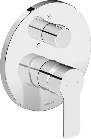 Duravit D-Code 2.0 Einhebel-Wannenmischer Unterputz Keramikmischsystem Schwarz Matt
