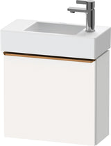 DURAVIT D-Neo Waschtischunterbau 484 mm betongrau matt mit Tür rechts und Bronze-Griff