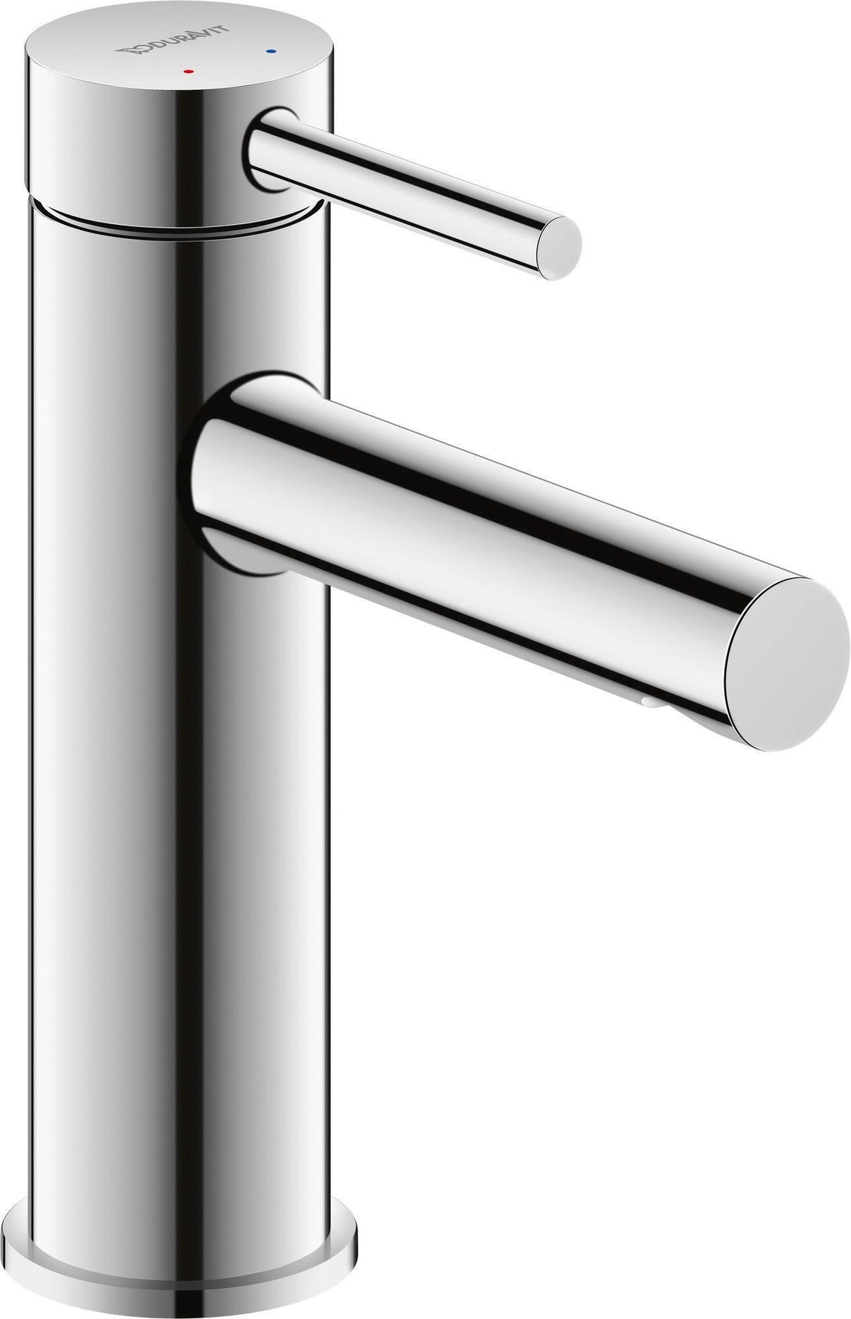 Duravit Circle Einhebel-Waschtischmischer mit Zugstange, Chrom – 117 mm Ausladung