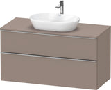 DURAVIT D-Neo Konsolenwaschtischunterbau 1200 mm Eiche Schwarz Matt mit Bronze Griff