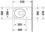DURAVIT Stand-WC Starck 2 Tiefspüler 570 mm, Abgang waagerecht, weiß