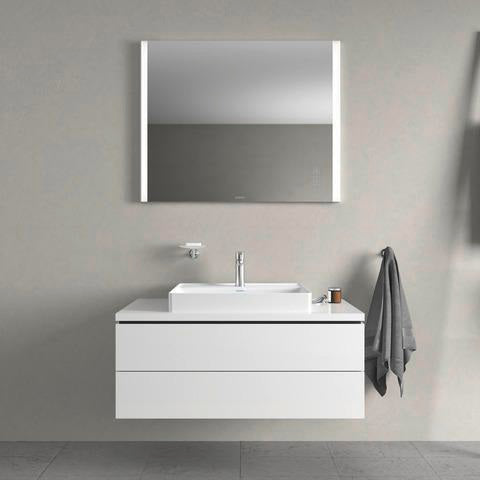 Duravit DuraSquare Aufsatzwaschtisch 600 mm, weiß, ohne Überlauf, mit Hahnlochbank – Design by Duravit