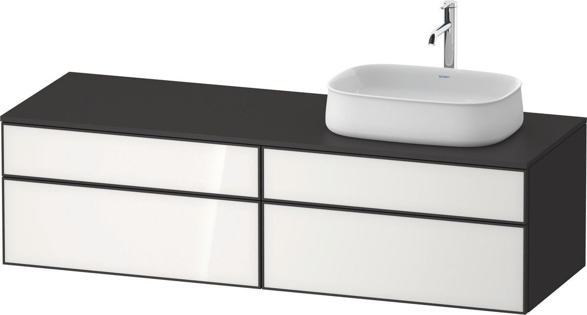 Duravit Zencha Konsolenwaschtischunterbau 1600 mm Eiche Anthrazit mit 2 Auszügen