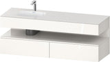 DURAVIT Qatego Studio F. A. Porsche Einbauwaschtisch mit Konsolenwaschtischunterbau 1600 mm Weiß Matt