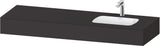 DURAVIT Qatego Einbau-Waschtisch mit Konsole 1600x550x170mm Hochglanz Matt Weiß