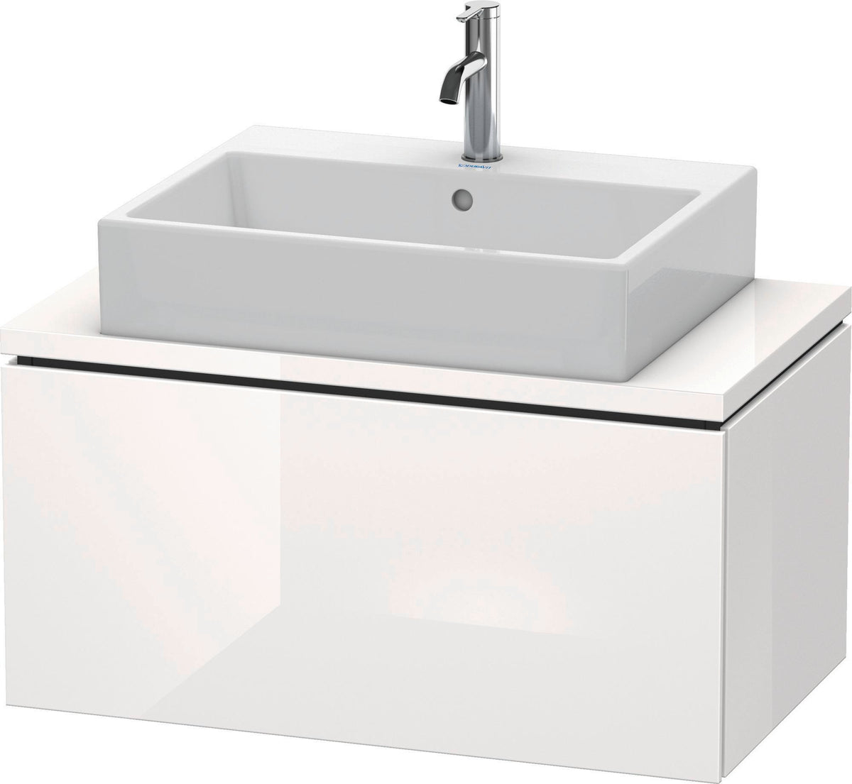 Duravit L-Cube Konsolenwaschtischunterbau 820 mm Amerikanisch Nussbaum mit Tip-on-Technik