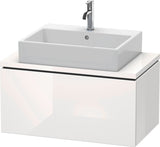 Duravit L-Cube Konsolenwaschtischunterbau 820 mm Amerikanisch Nussbaum mit Tip-on-Technik