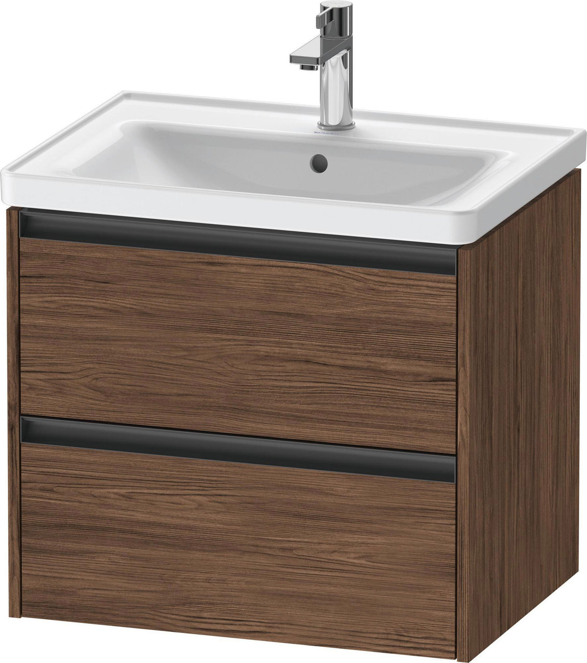 DURAVIT Ketho.2 Waschtischunterbau 634 mm betongrau matt mit 2 Schubkästen und Soft-Close