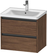 DURAVIT Ketho.2 Waschtischunterbau 634 mm betongrau matt mit 2 Schubkästen und Soft-Close