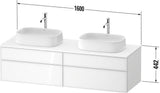DURAVIT Zencha Konsolen-Waschtischunterbau 1600 mm Eiche Anthrazit mit 2 Auszügen