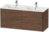 Duravit XViu Waschtischunterbau wandhängend 1280 mm, 4 Schubkästen, champagner matt/weiß matt