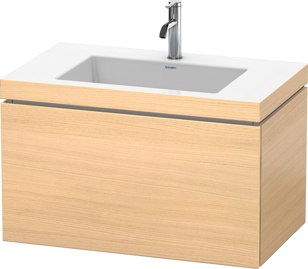 Duravit L-Cube c-bonded Waschtischset 800 mm Mediterrane Eiche mit Vero Air Waschtisch
