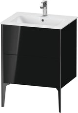 DURAVIT XViu Waschtischunterbau bodenstehend 610 mm, 2 Auszüge, weiß matt – Tip-On & Soft-Close