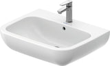Duravit D-Code Waschtisch 550 mm weiß mit Überlauf und Hahnlochbank – Wandmontage