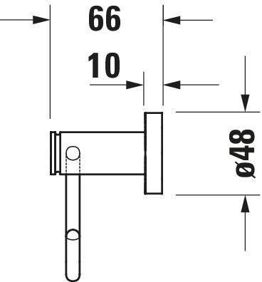 DURAVIT D-Code Papierrollenhalter 165x165x99 mm in Chrom – Wandmontage