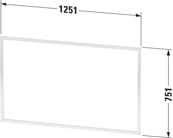 DURAVIT L-Cube Einbaurahmen 700x10x751mm Weiß – Aufsatz, zerlegt