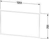 DURAVIT L-Cube Einbaurahmen 700x10x751mm Weiß – Aufsatz, zerlegt