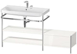 Duravit Waschtischset Happy D.2 Plus 1600x490mm ein Hahnloch taupe supermatt
