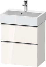 DURAVIT D-Neo Waschtischunterbau wandhängend Eiche Schwarz 584 mm mit Auszug und Schubkasten